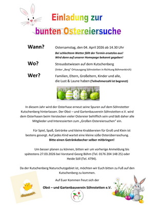Einladung Ostereiersuche 2026